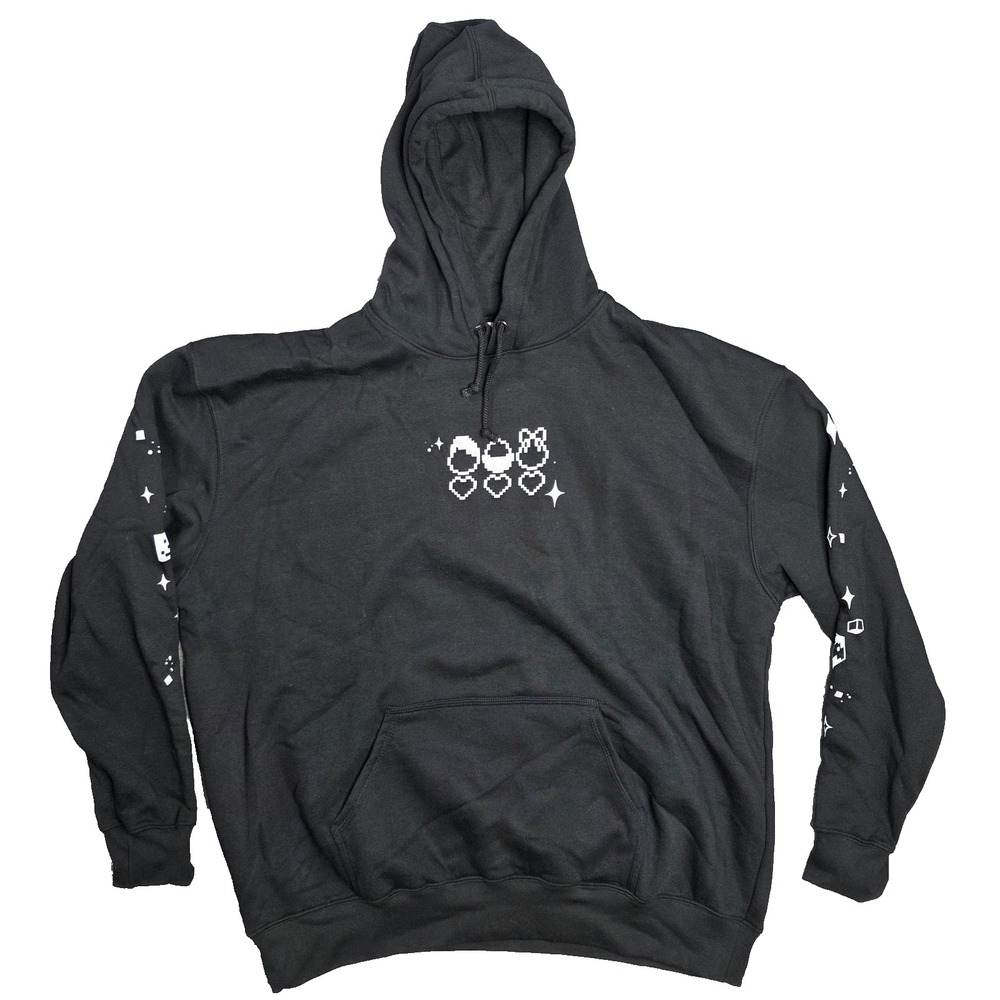 Five Hills Quckity Hoodie‎ Mens 3XL Black Space Pixel Sleeve Prints